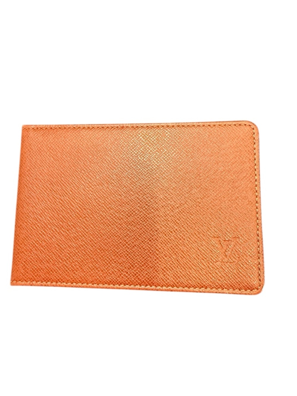 Louis Vuitton Taiga Leather Bifold Card/ID Wallet Color Camel